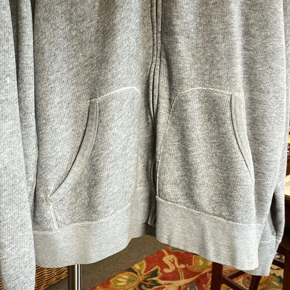 J. Crew Vintage Fleece Hoodie cotton VTG long sleeves zipped pockets